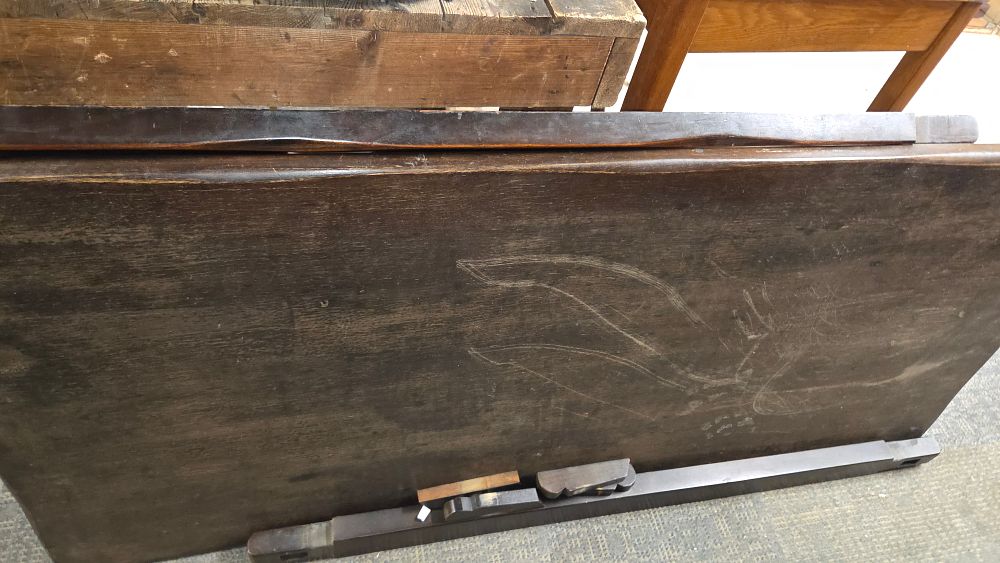 Lot 338 – Vintage Dark Lacquered Wooden Table