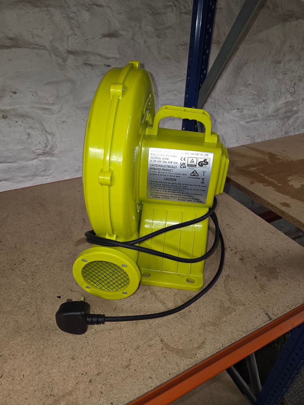 Lot 384 – Yellow 450W Electric Air Blower in Working Order