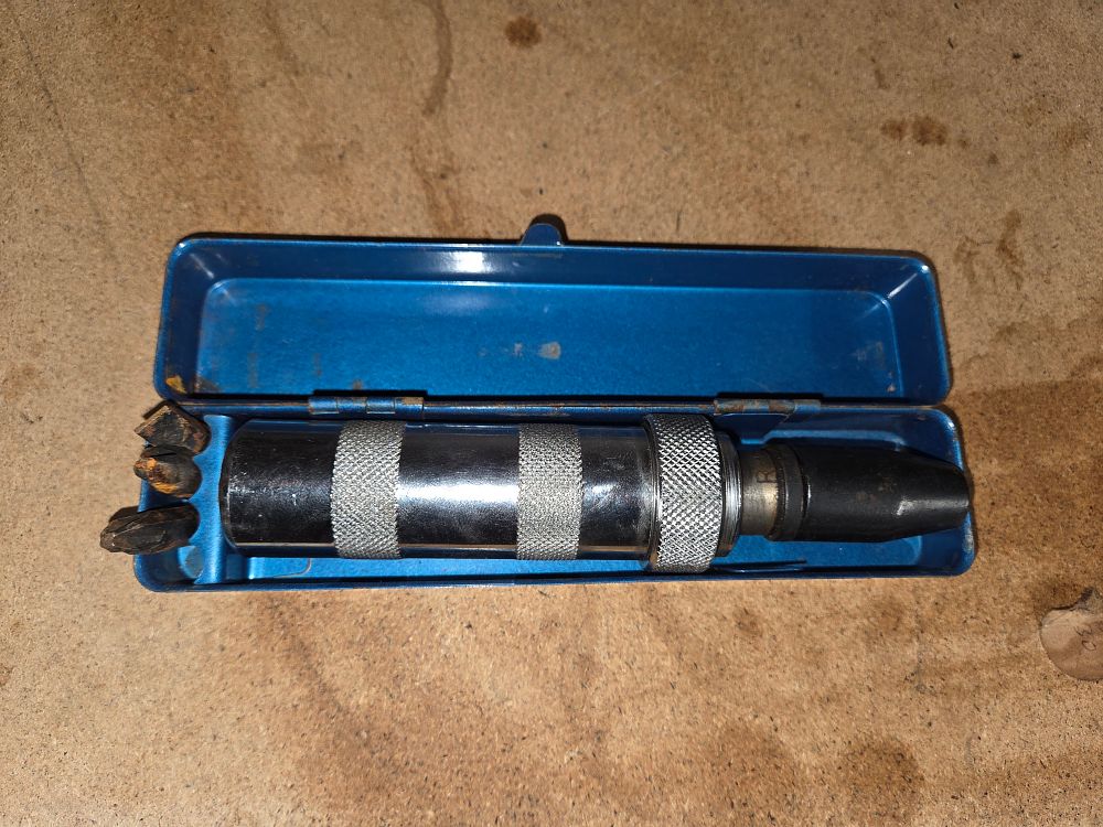 Lot 420 – Manual Impact Driver Set with Bits and Metal Case