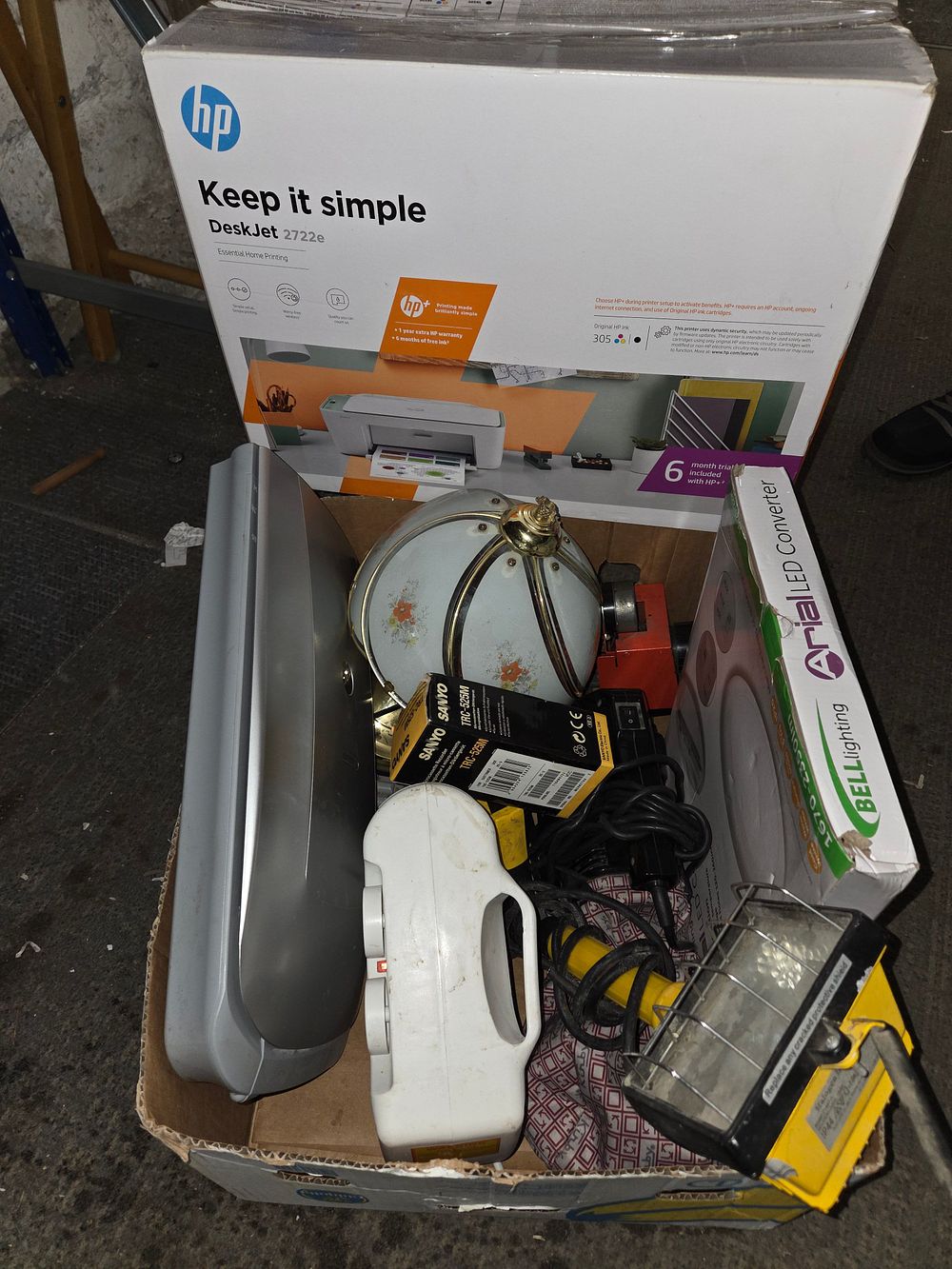 Lot 431 – A Collection of Electronics and Household Items including HP Printer