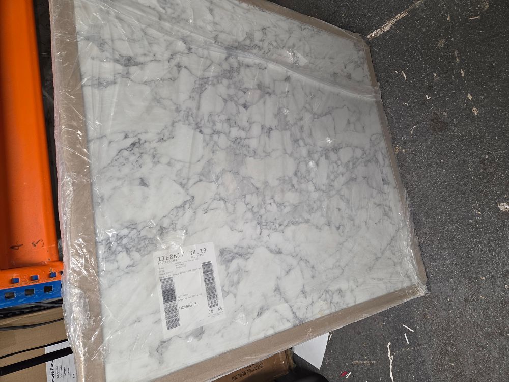 Lot 442 – Marble Bianco Panel with Double PVC Edges