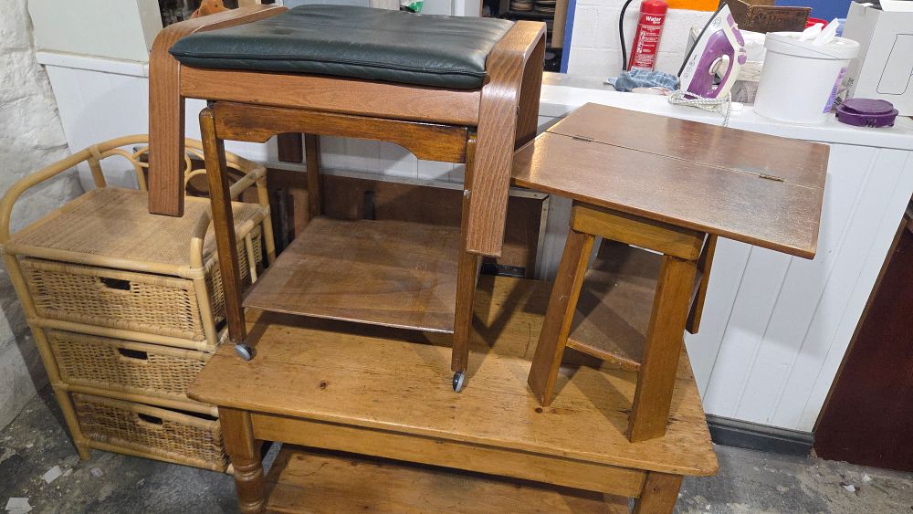 Lot 176 – A Collection of Mid Century Style Furniture. Including Card Table