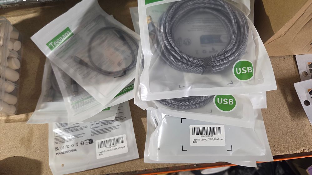 Lot 244 – A Collection of Teeaam Braided USB Cables