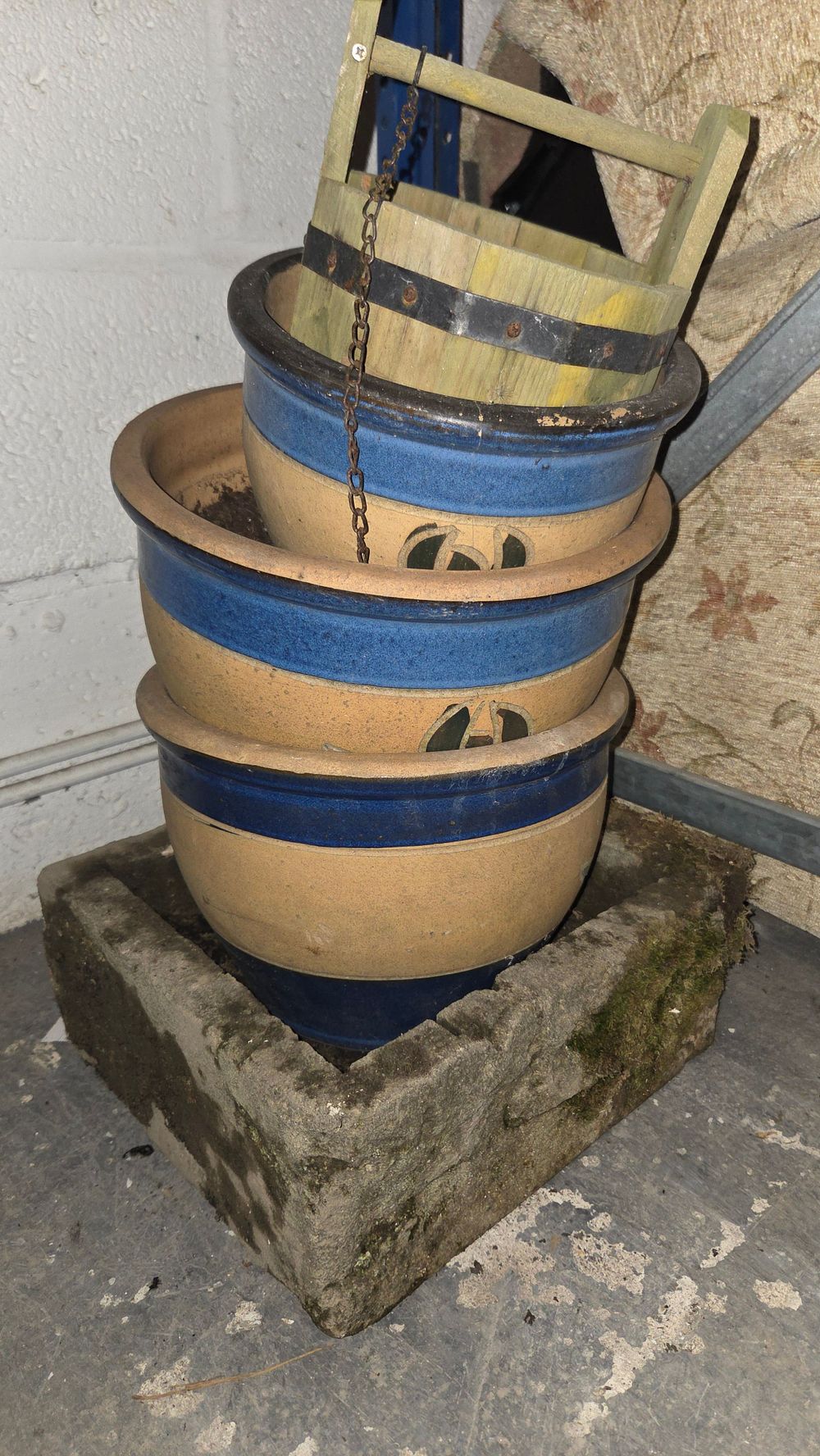 Lot 274 – A Collection of Robinson Ransbottom Ceramic Planters and Wooden Bucket