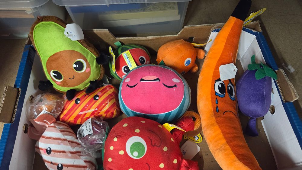 Lot 317 – A Collection of Fruit and Vegetable Plush Toys