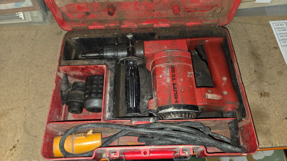 Lot 327 – Hilti TE 22 Rotary Hammer Drill with Several Accessories