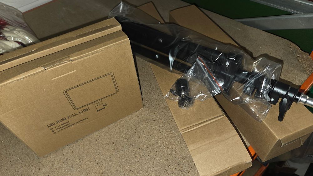 Lot 350 – Two LED Ring Fill Light Sets and Two Tripods