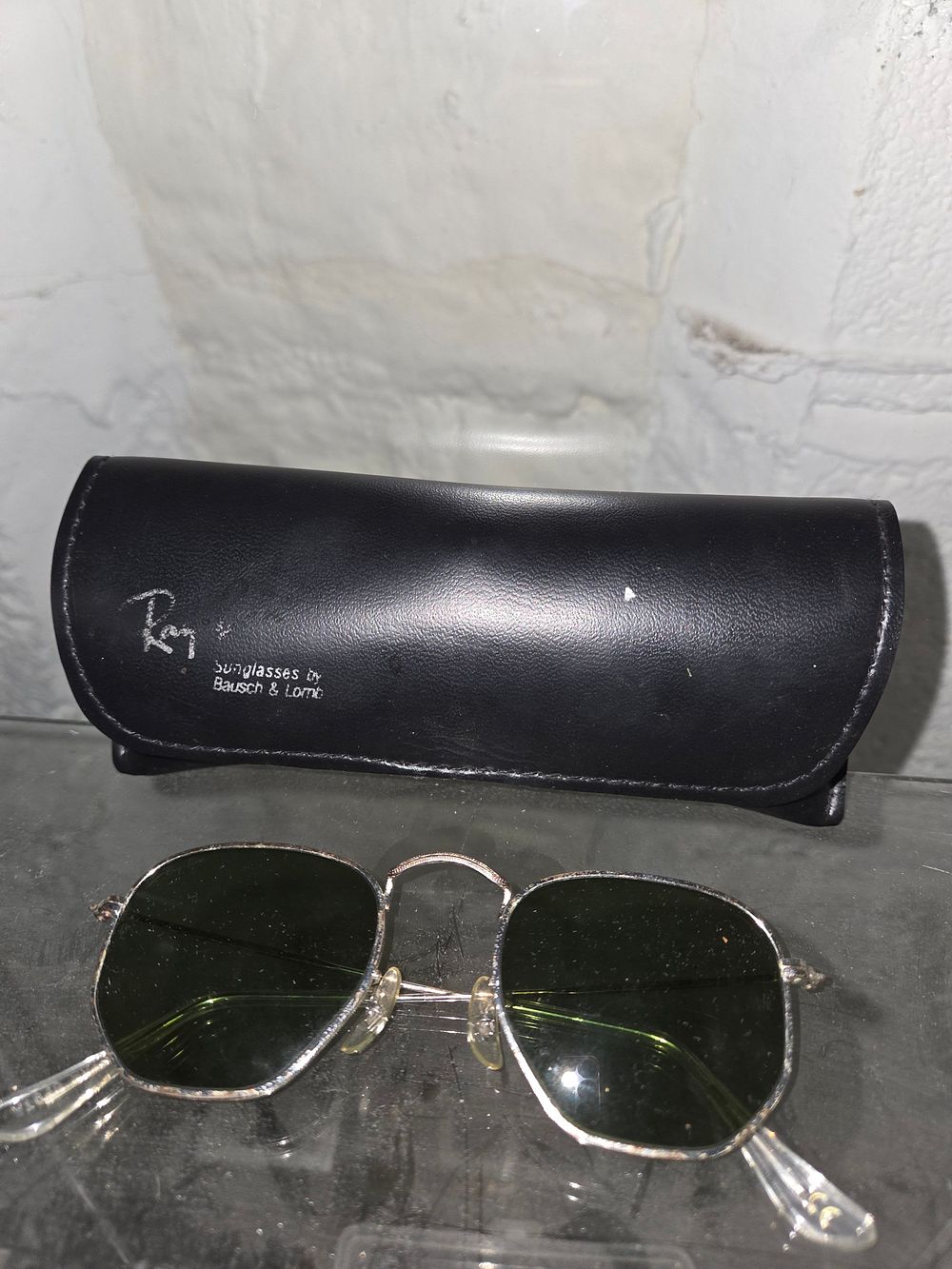 Lot 620 – A pair of silver framed Ray-Ban Bausch and Lomb sunglasses