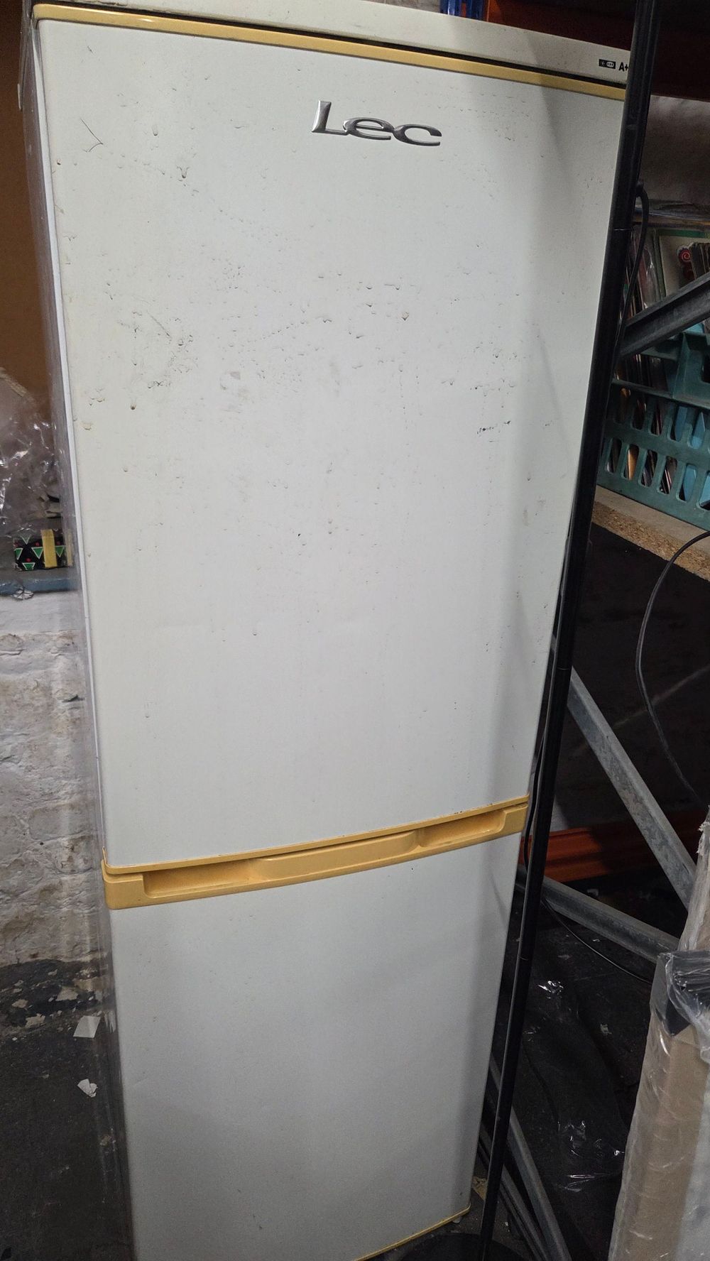 Lot 438 – White Lec upright fridge-freezer in working order