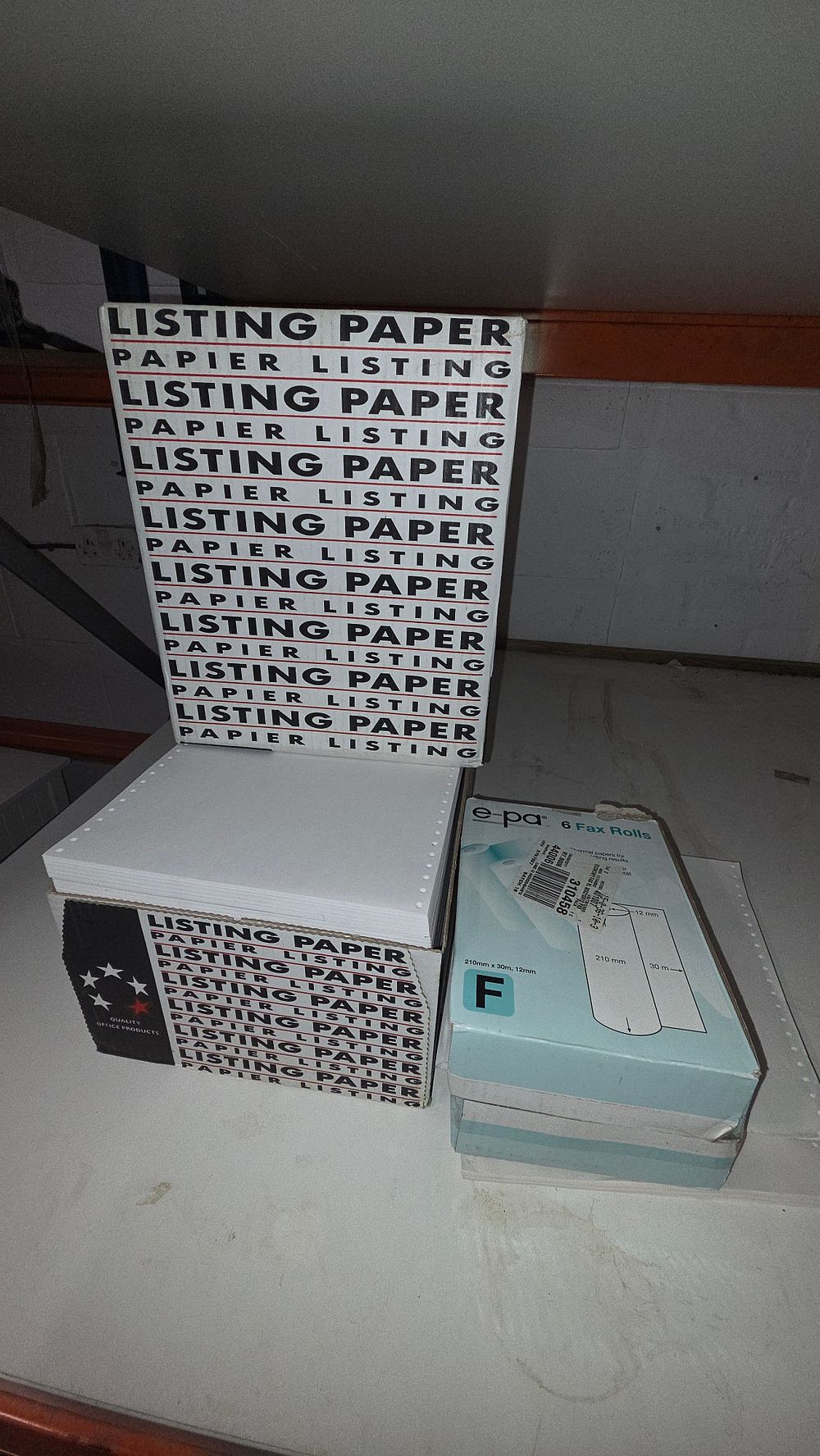 Lot 294 – A Collection of Listing Paper and Fax Rolls