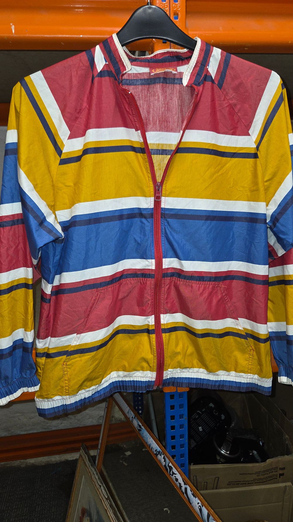 Lot 313 – Vintage Jousse Multi-coloured Striped Zip-up Jacket Size 40 N