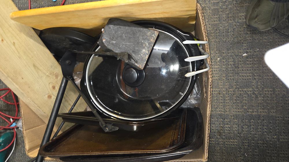 Lot 337 – A Collection of Kitchenware Including a Slow Cooker and Pans