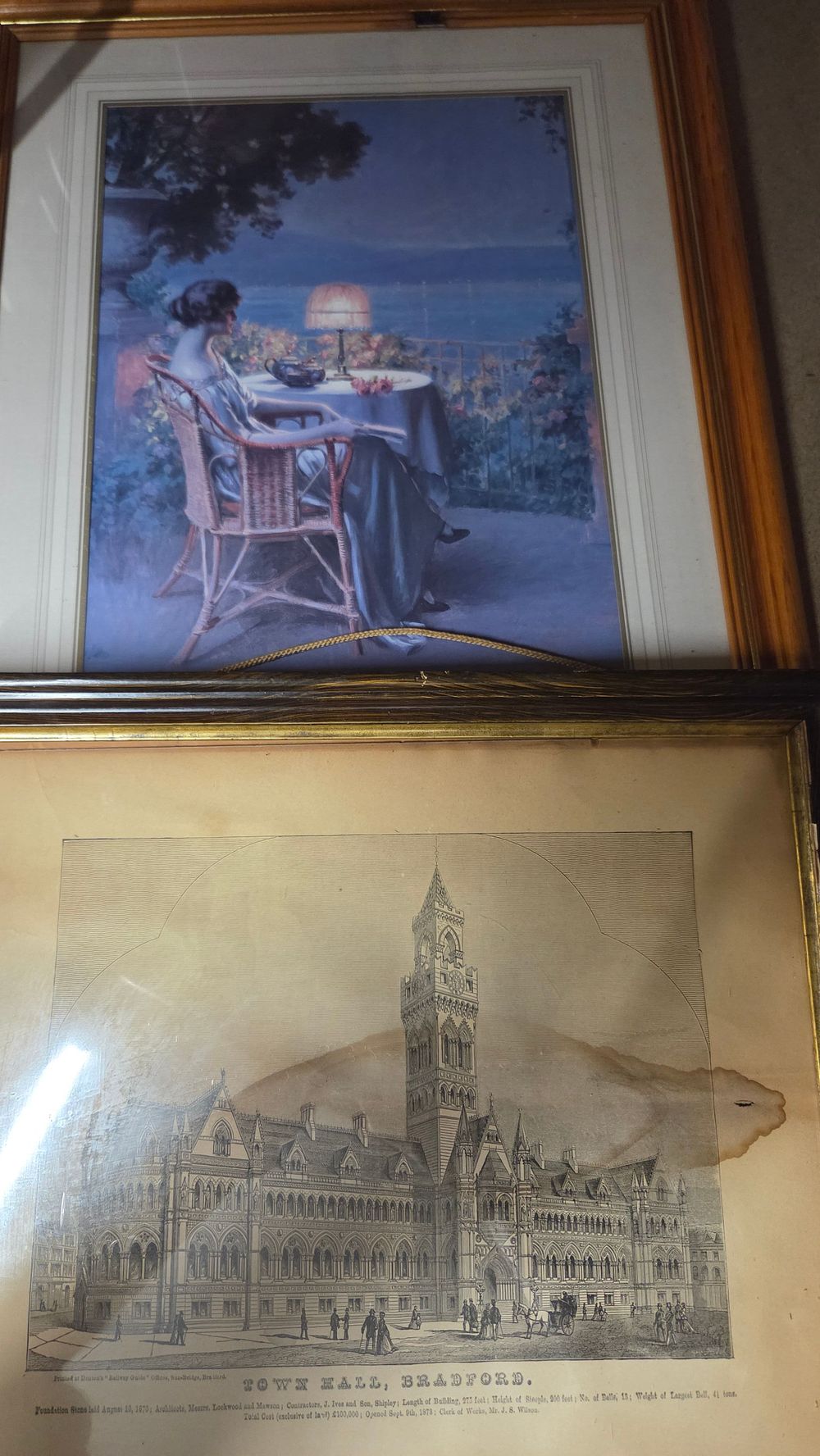 Lot 367 – 2 Framed Prints Including Bradford Town Hall
