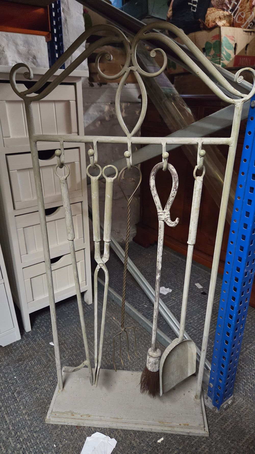 Lot 433 – Wrought Iron Fireplace Companion Set