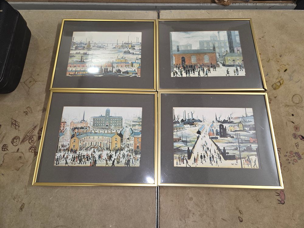 Lot 447 – A collection of four framed L.S. Lowry art prints