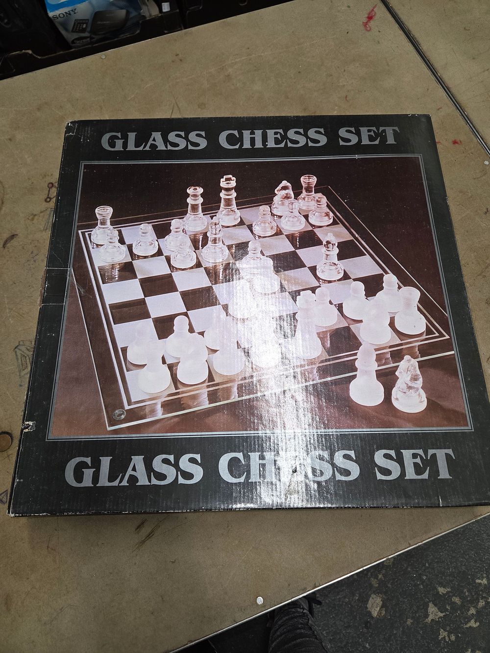 Lot 450 – Glass Chess Set with Clear and Frosted Pieces