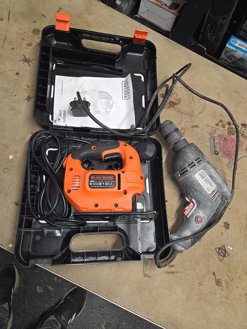 Lot 469 – Two Power Tools Including Black + Decker Jigsaw w/o