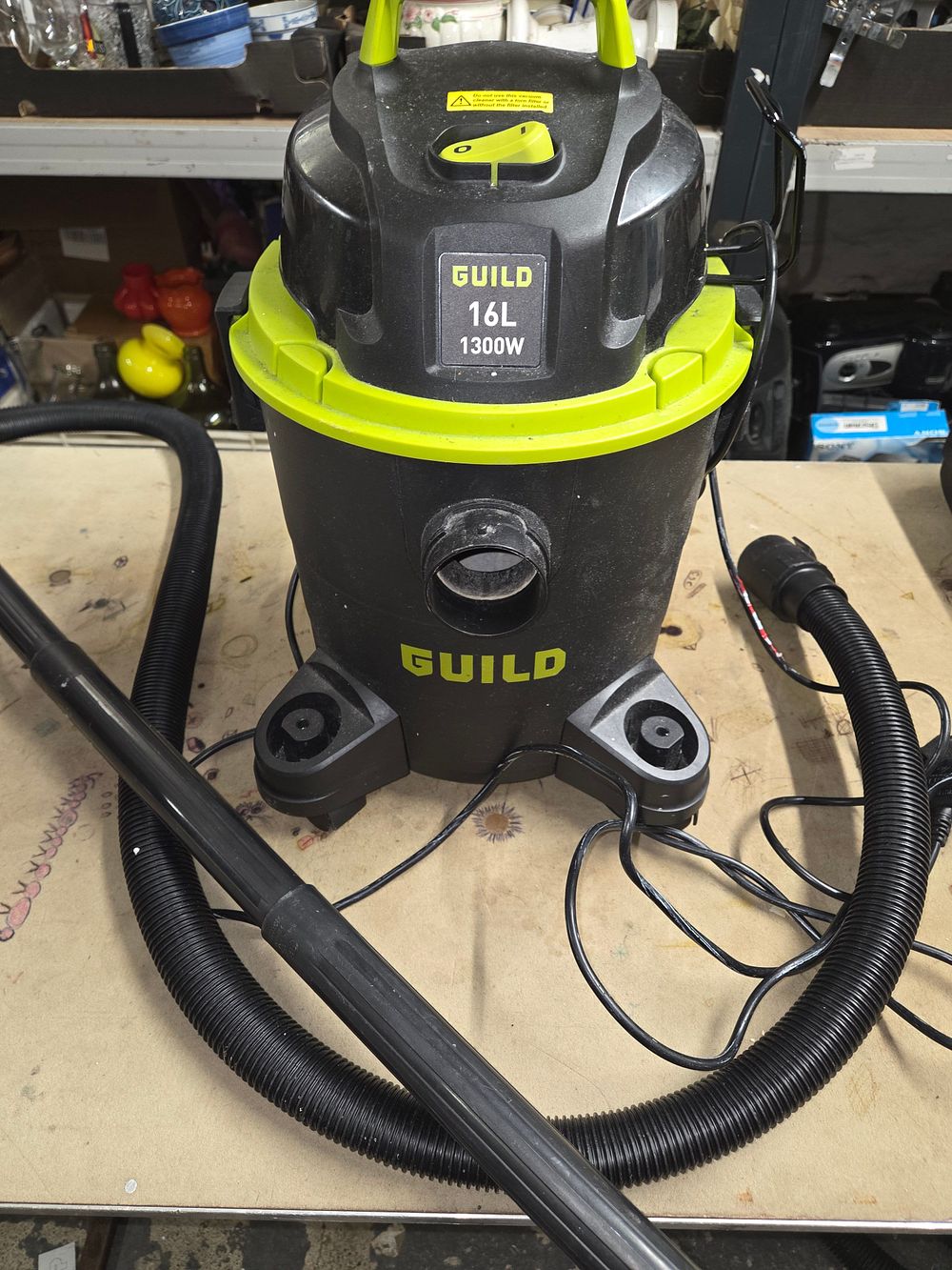 Lot 473 – Guild 16L 1300W Wet and Dry Vacuum Cleaner w/o