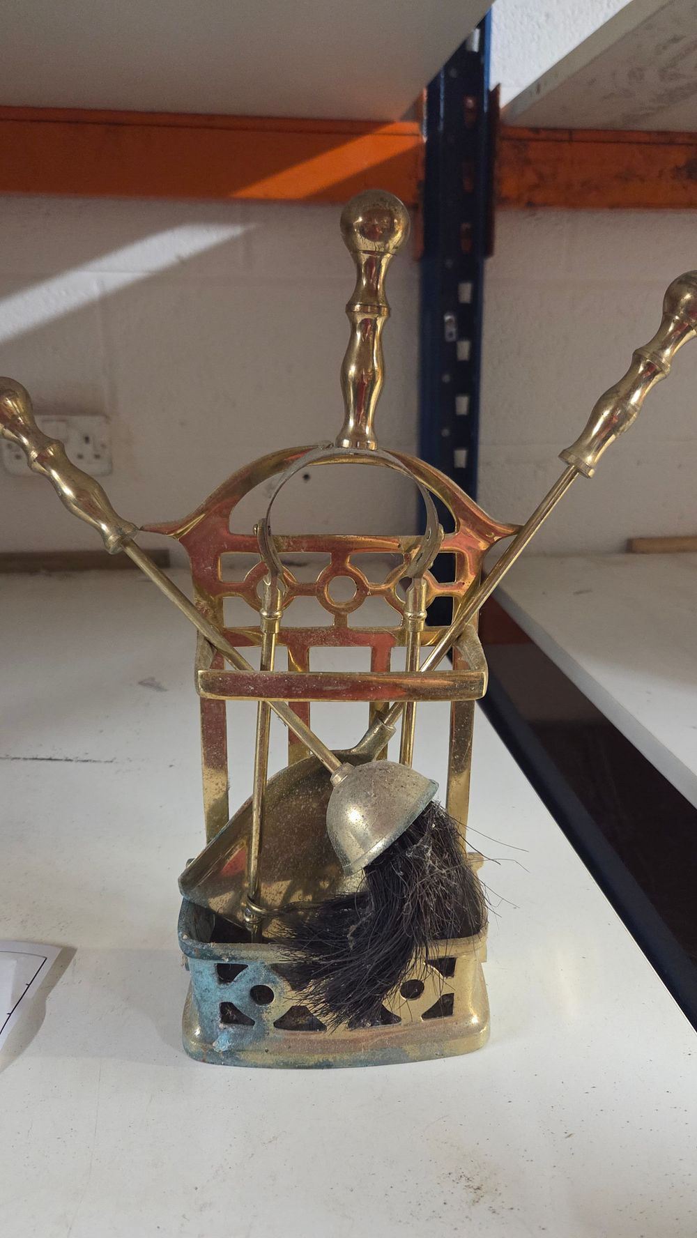 Lot 159 – Brass Fireside Companion Tools and Stand