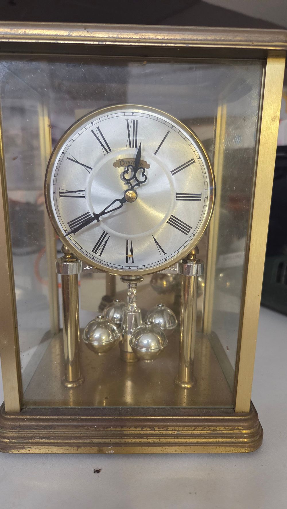 Lot 195 – Chateau Quartz Anniversary Style Mantel Clock