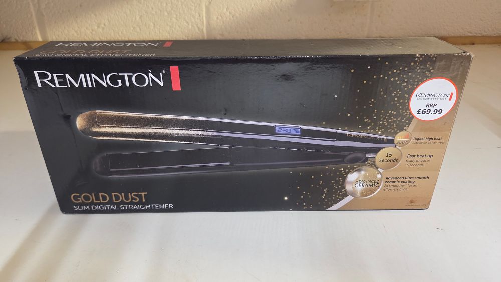 Lot 200 – New Remington Gold Dust Slim Digital Straightener