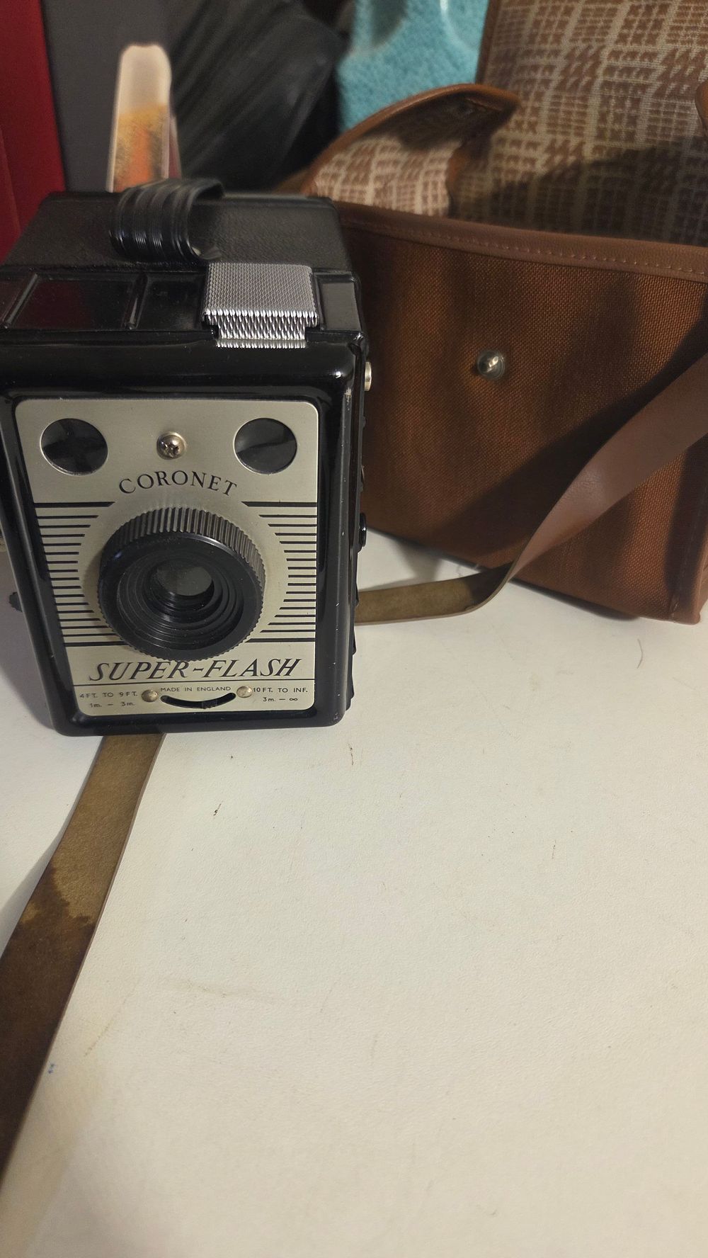 Lot 235 – Coronet Super-Flash Box Camera with Carrying Bag