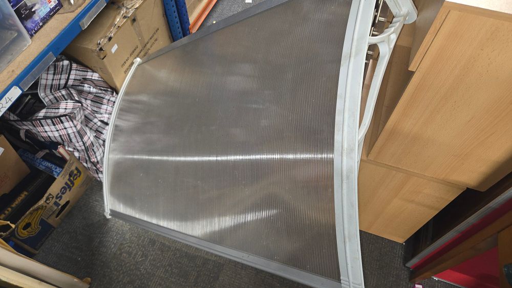 Lot 407 – Curved Polycarbonate Window or Door Canopy Awning