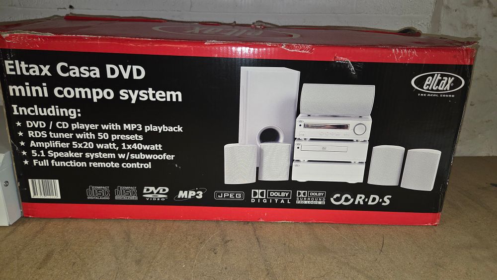 Lot 434 – Eltax Casa DVD Mini Compo System with 5.1 Speakers