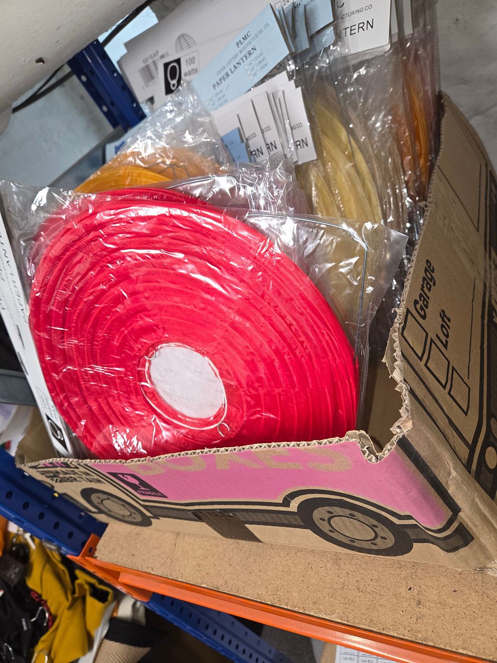 Lot 440 – A Collection of Approx 90 PLMC Red and Yellow Paper Lanterns