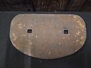 Cast Iron Ashford 1957 Railway Wagon Plate. A dark grey cast iron railway wagon plate embossed Image - 1