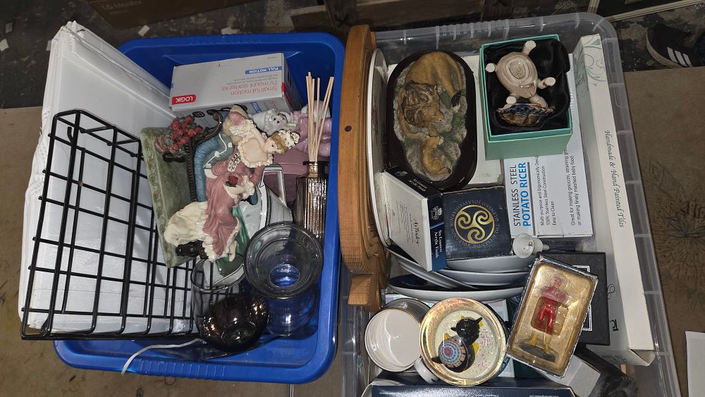Lot 162 – Two Boxes of Household Goods and Decorative Ceramic Items