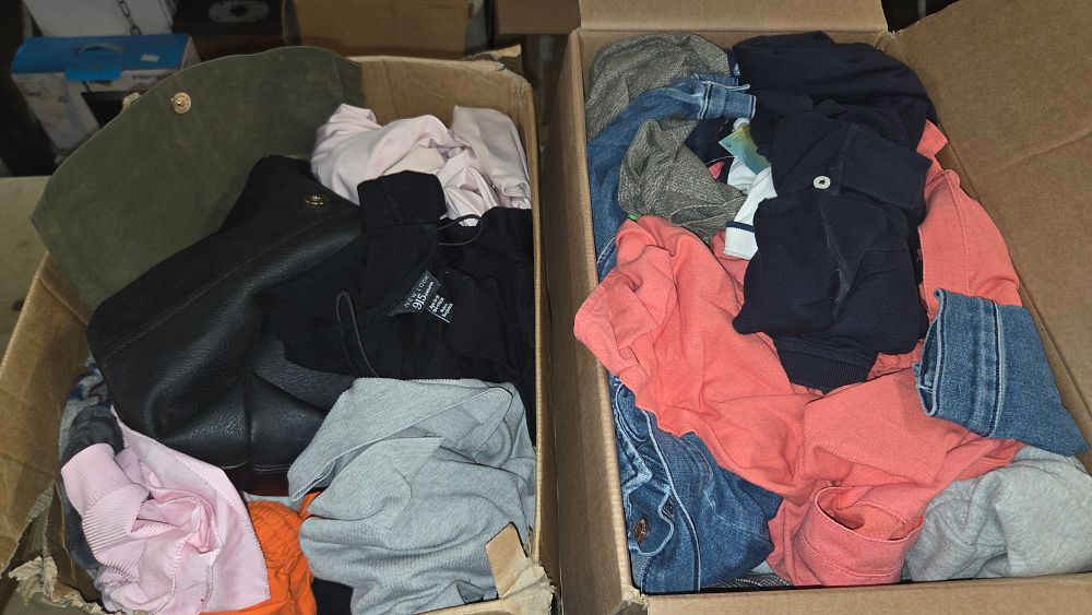Lot 179 – Two Boxes of Clothing etc