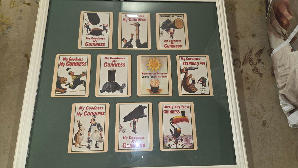 Lot 181 – Framed Guinness Advertising Card Prints
