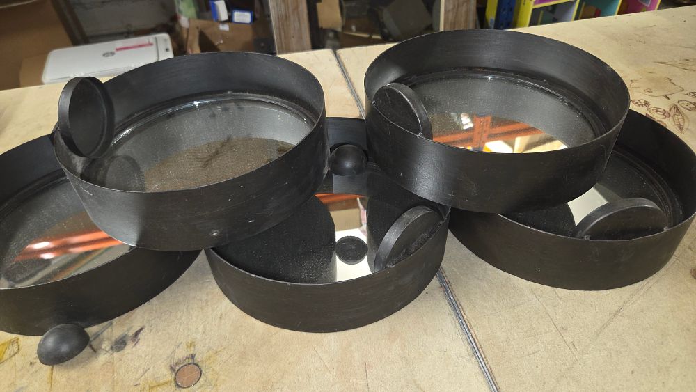 Lot 188 – Five Wall Hanging Mirrored Candle Holders