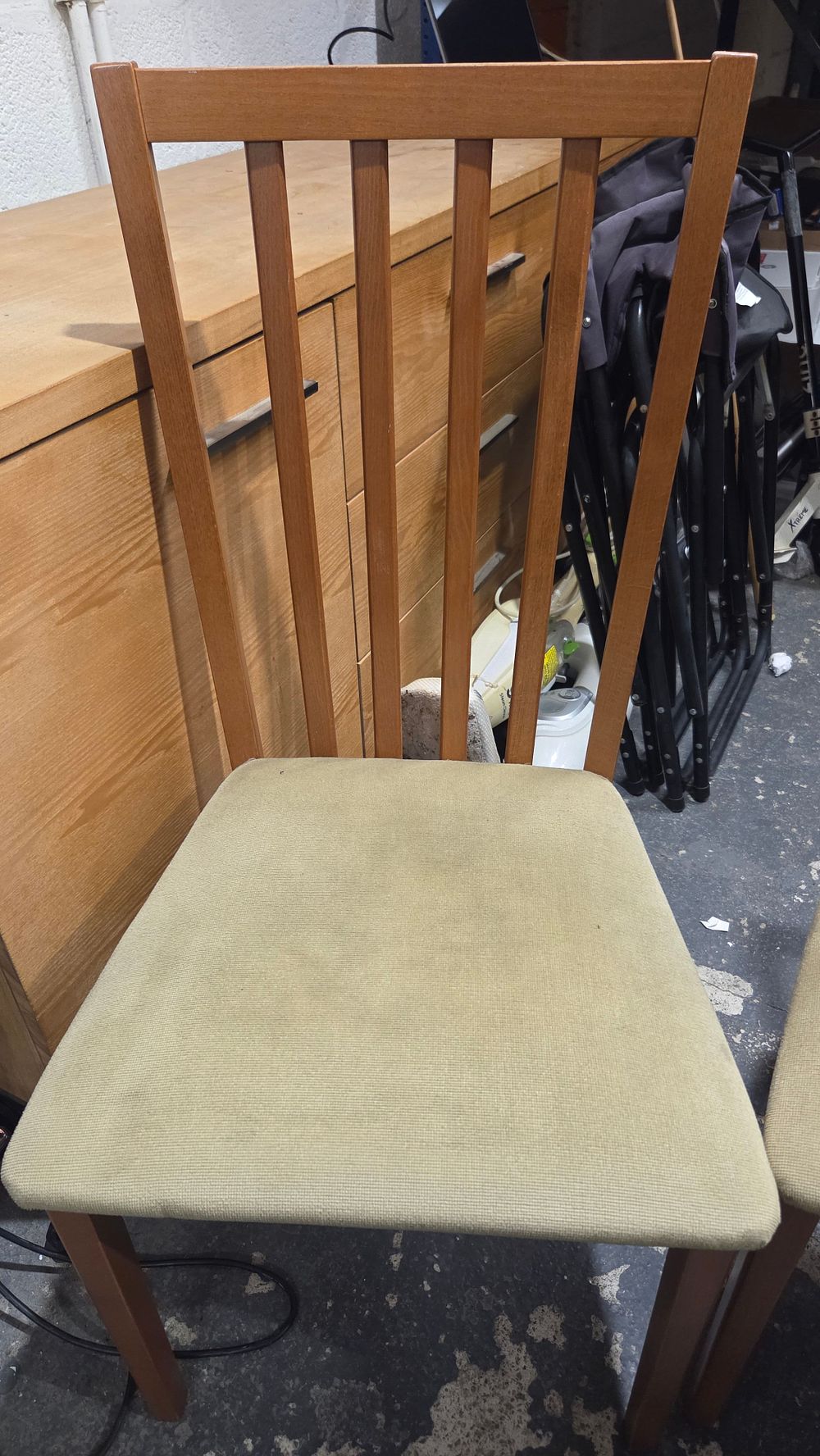 Lot 216 – Set of Six Wooden Slat Back Dining Chairs