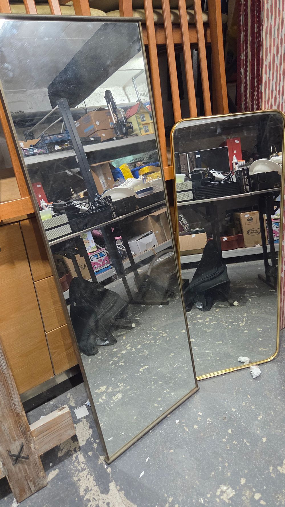 Lot 222 – Two Large Rectangular Wall Mirrors