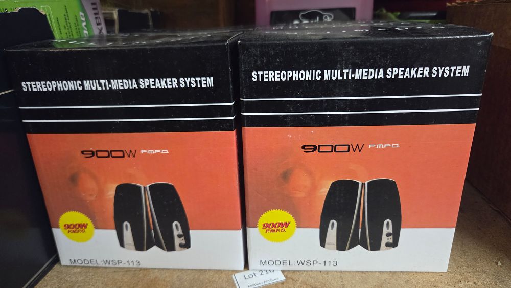 Lot 375 – Eight Stereophonic Multi-Media Speaker Systems Model WSP-113