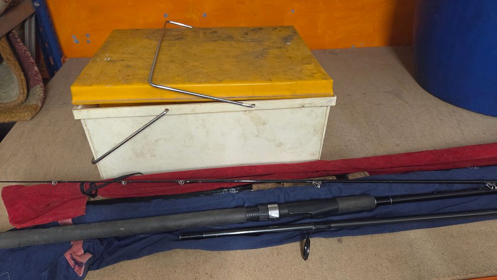 Lot 382 – A Collection of Fishing Rods and Tackle Equipment