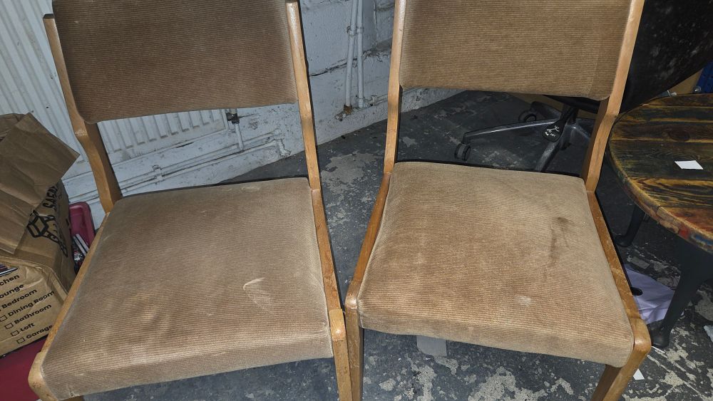 Lot 408 – Two Mid Century Wooden Dining Chairs