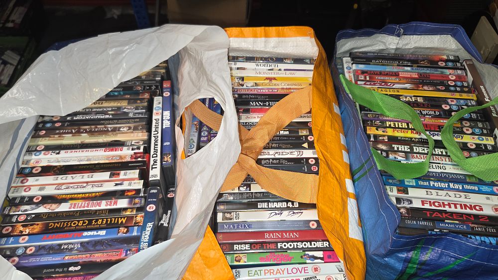 Lot 433 – Three Bags of DVDs