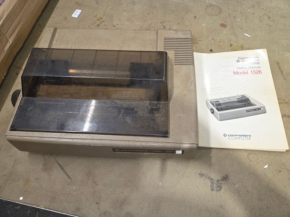 Lot 501 – Commodore 1526 Bi-Directional Printer and User Manual