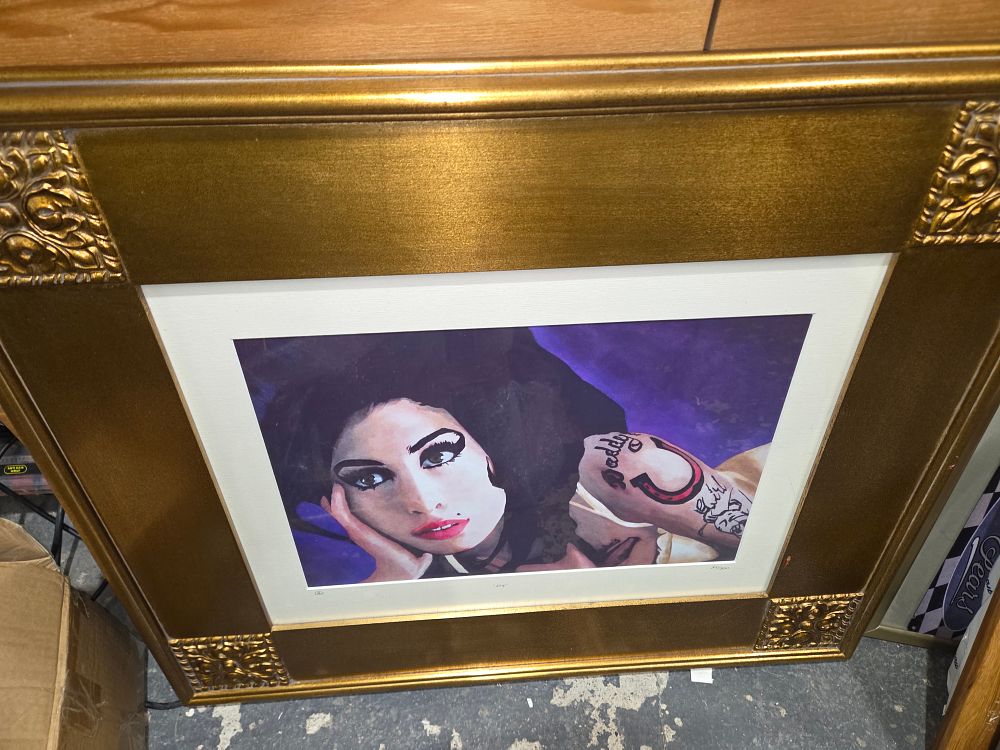 Lot 506 – Framed Limited Edition Amy Winehouse Print by Gio