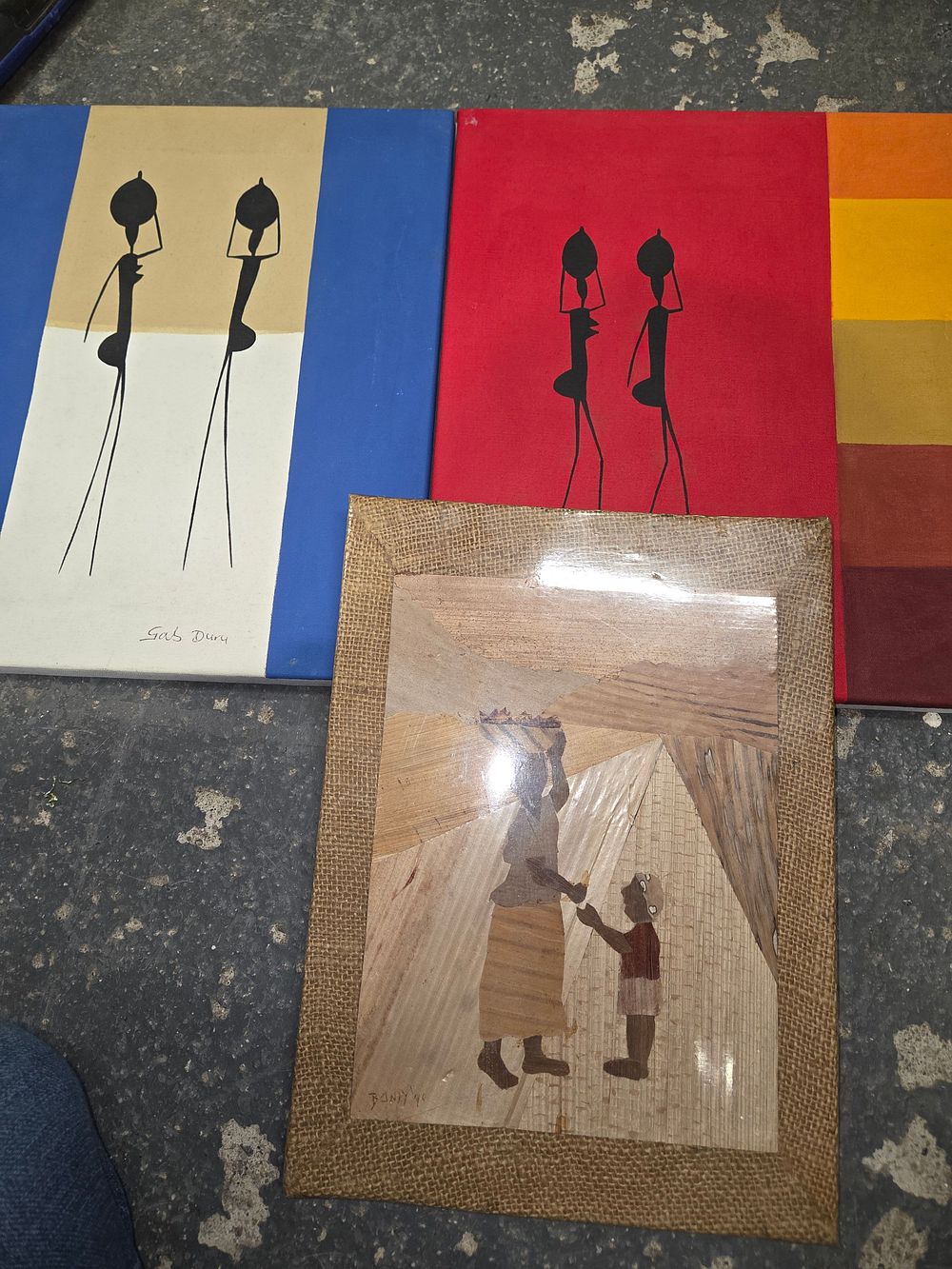 Lot 512 – A Collection of Contemporary African Style Artworks