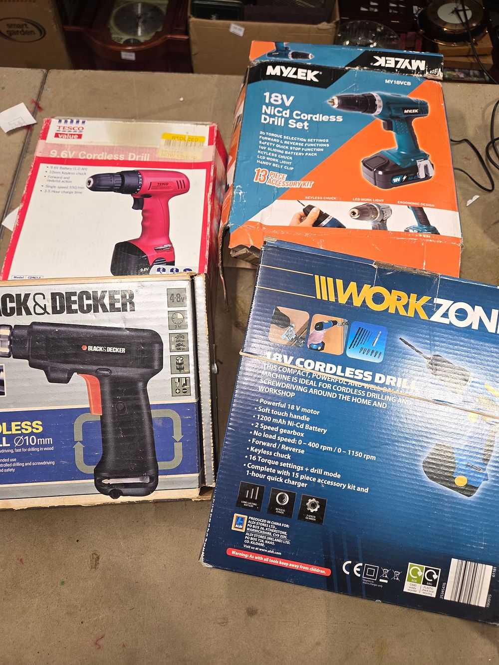 Lot 518 – A Collection of Boxed Cordless Power Drills