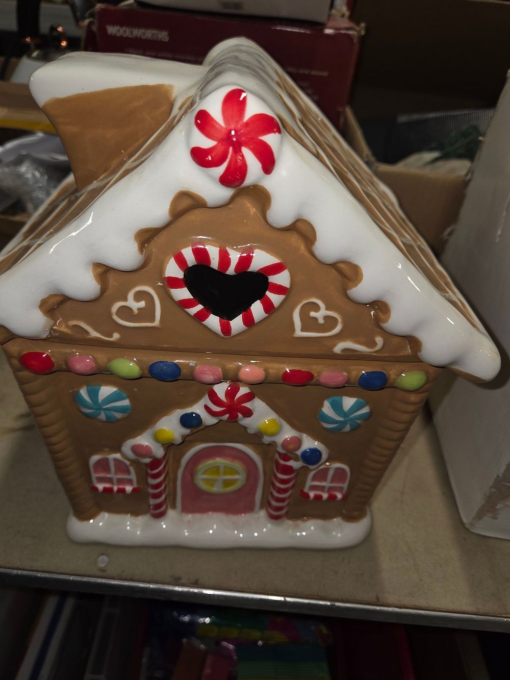 Lot 538 – Ceramic Gingerbread House Christmas Cookie Jar