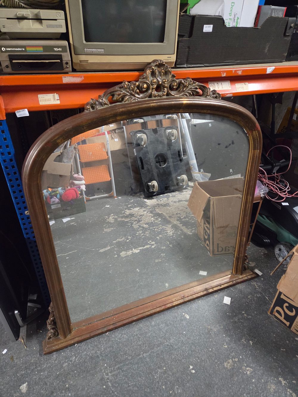 Lot 558 – Victorian Style Gilt Overmantle Mirror
