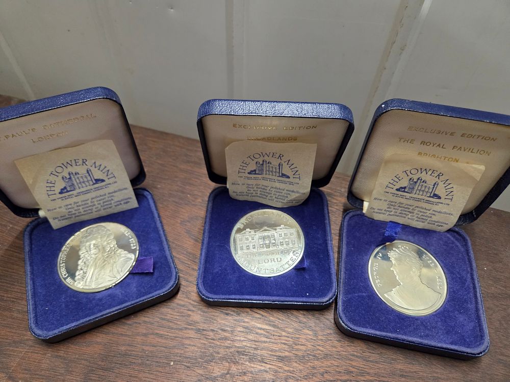Lot 622 – A Trio of The Tower Mint Commemorative Medallions