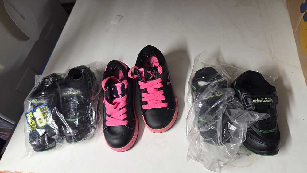 Lot 166 – Three Pair of Children’s Trainers. Including Ben 10 and Heelys
