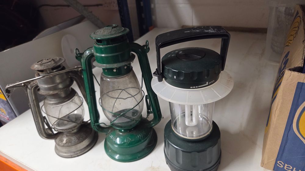 Lot 179 – A Trio of Kerosene and Battery Operated Lanterns