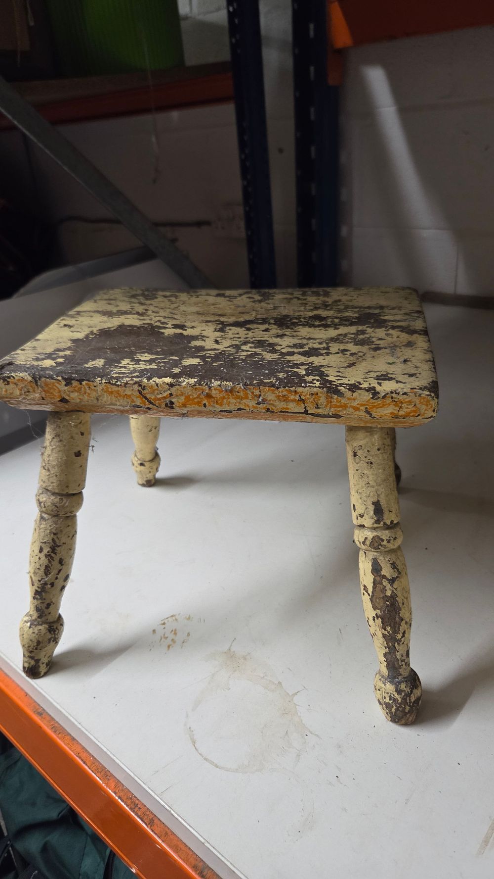 Lot 181 – Vintage Footstool with Turned Legs